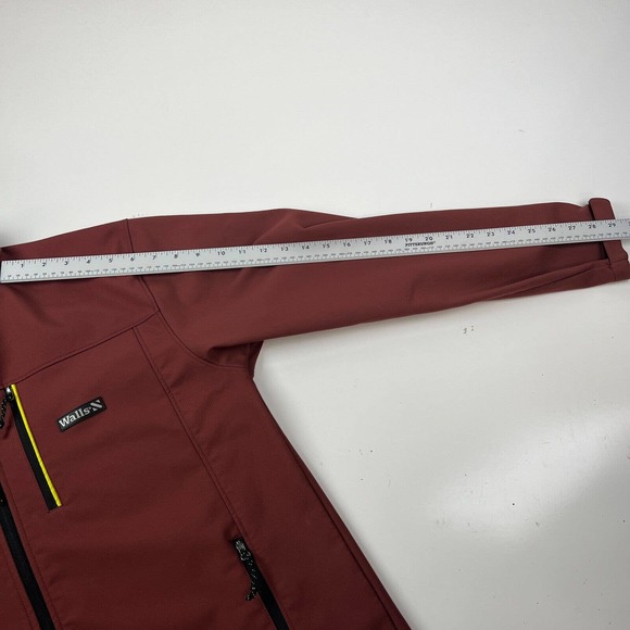 Walls Ripstop Softshell Jacket Wine Medium Men's Polyester Full Zip Long Sleeve - Picture 14 of 16